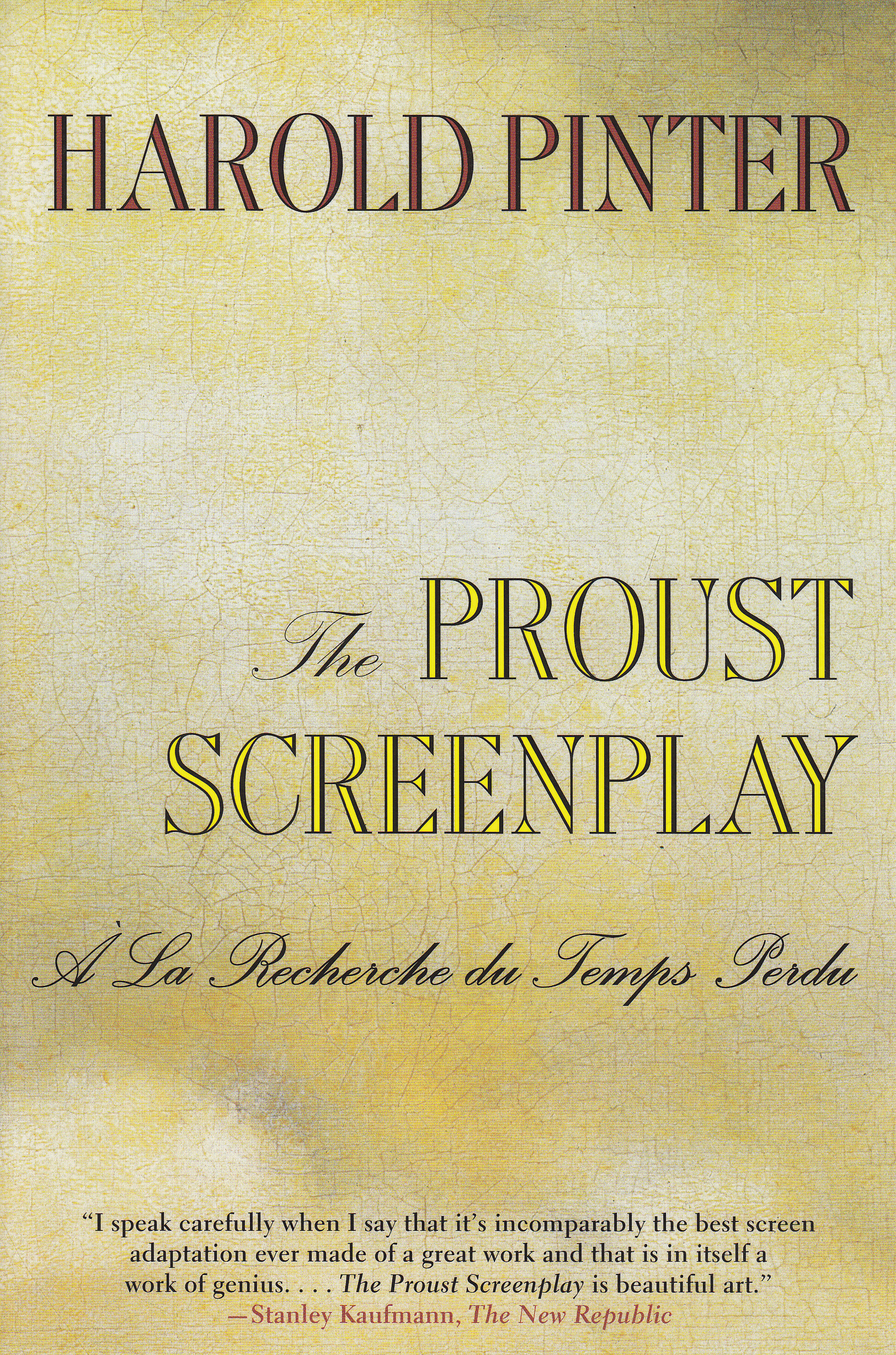 The Proust Screenplay Edited by Harold Pinter, Anthony Astbury and Geoffrey Godbert